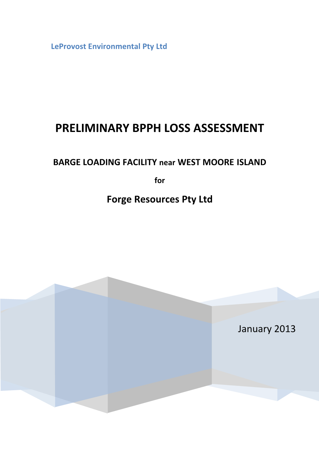 Preliminary Bpph Loss Assessment