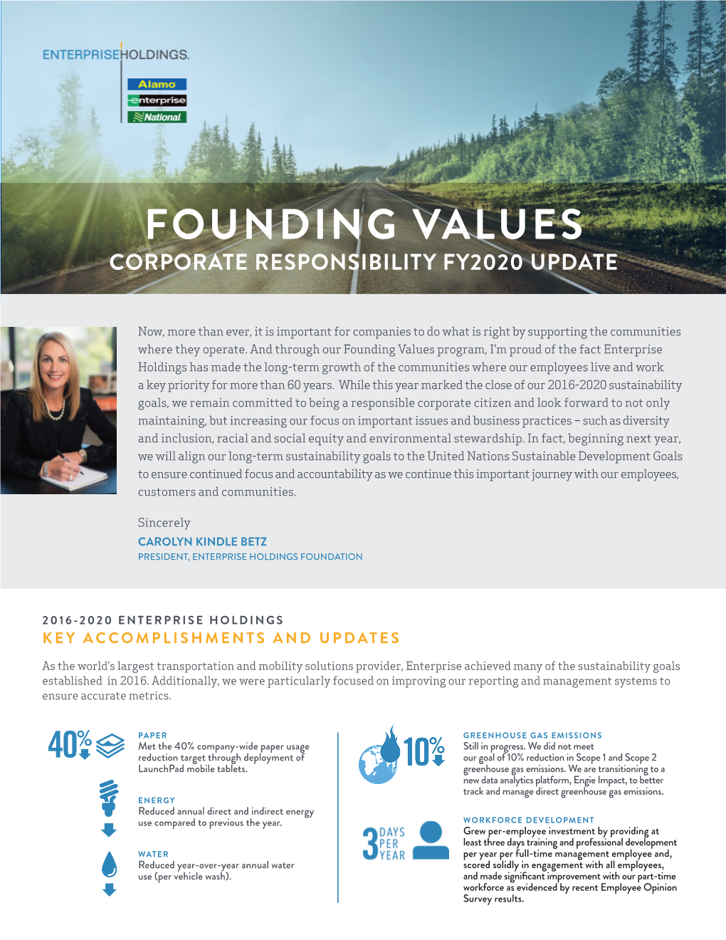 Enterprise Corporate Responsibility Update 2020