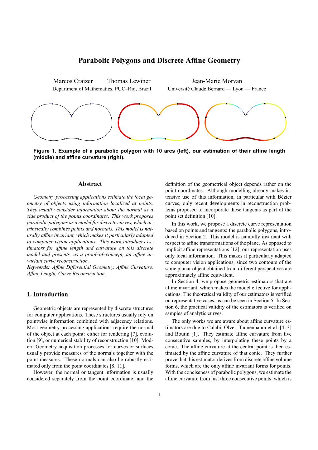 Parabolic Polygons and Discrete Affine Geometry