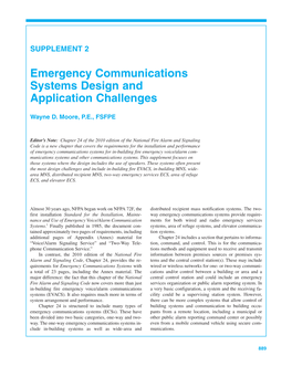 Emergency Communications Systems Design and Application Challenges