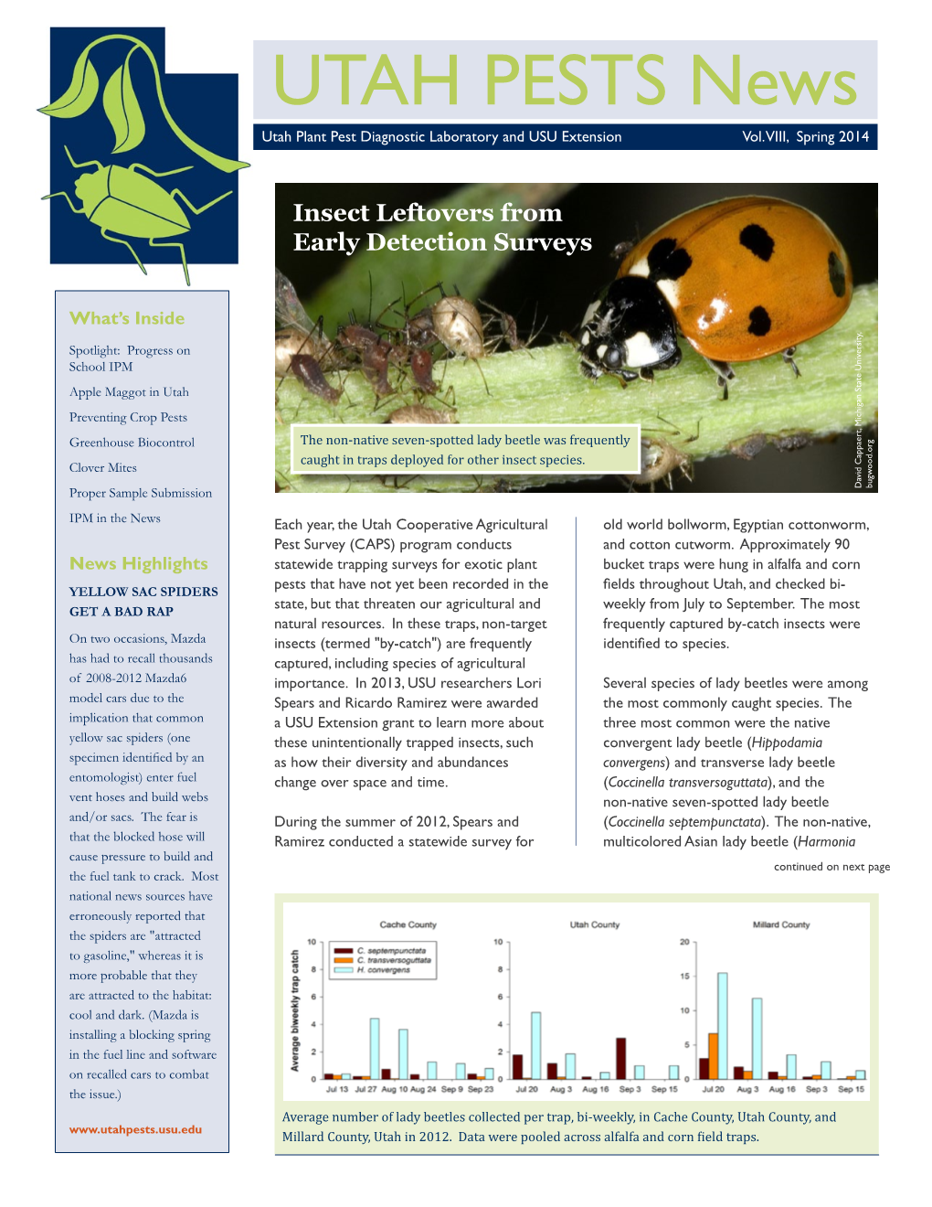 UTAH PESTS News Utah Plant Pest Diagnostic Laboratory and USU Extension Vol