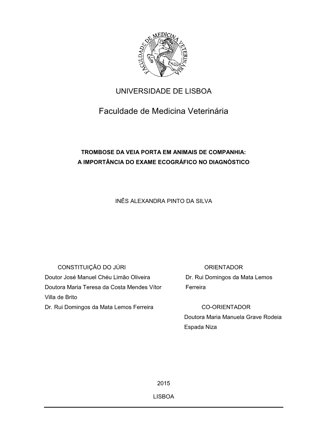 Trombose Da Veia Porta Em Animais De Companhia A Import Ncia Do Exame