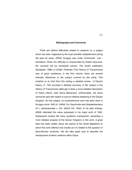 221 Bibliography and Comments There Are Distinct Difficulties Related