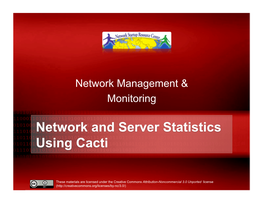 Network and Server Statistics Using Cacti