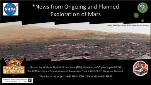 *News from Ongoing and Planned Exploration of Mars