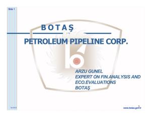 Petroleum Pipeline Corp. B O T