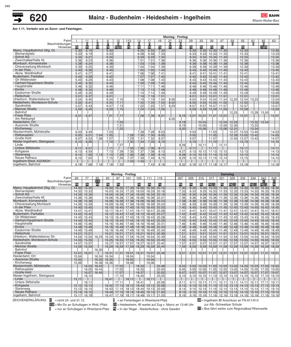 620 Mainz - Budenheim - Heidesheim - Ingelheim