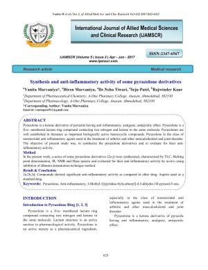 International Journal of Allied Medical Sciences and Clinical Research