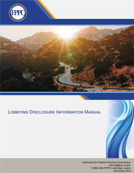 Lobbying Disclosure Information Manual