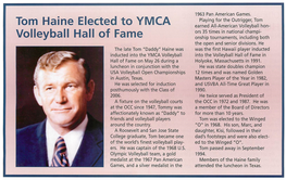 Tom Haine Elected to YMCA Volleyball Hall of Fame