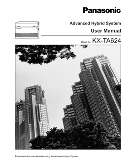 KX-TA624 User Manual