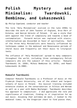 Twardowski, Bembinow, and Łukaszewski