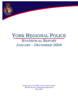 Crime Statistics – Five Year Data (2000–2004)