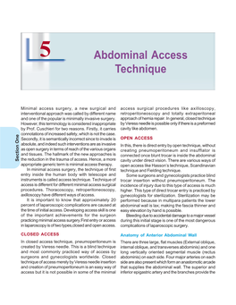Abdominal Access Technique