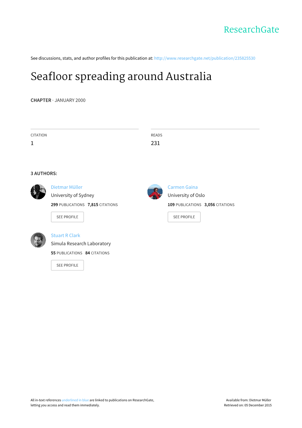 Seafloor Spreading Around Australia