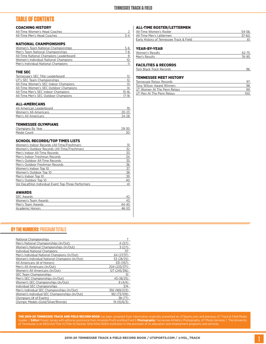 Table of Contents