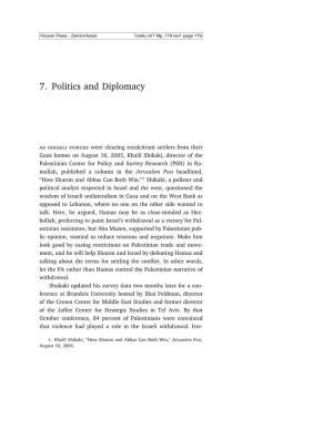 7. Politics and Diplomacy