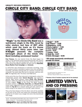 LIMITED VINYL Music Trade Magazines and from National DJ Record Pools