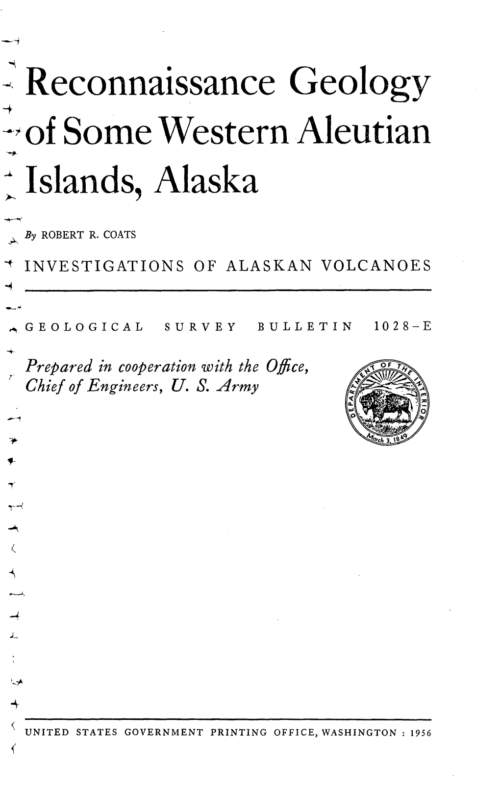 Reconnaissance Geology of Some Western Aleutian Islands, Alaska