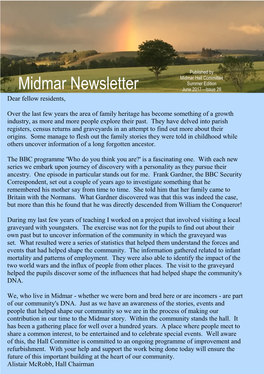 Midmar Newsletter June 2017—Issue 26 Dear Fellow Residents
