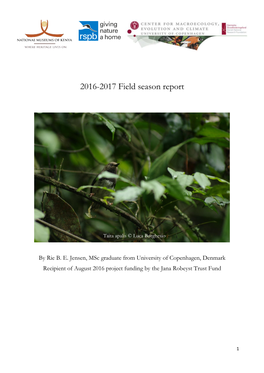 2016-2017 Field Season Report