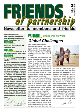 Newsletter to Members and Friends Global Challenges