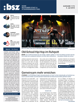 Gemeinsam Mehr Erreichen Old-School-Hip-Hop Im Ruhrpott