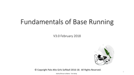 Fundamentals of Base Running