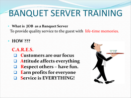 Banquet Server Training
