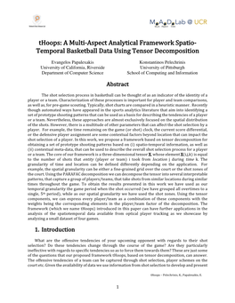 A Multi-Aspect Analytical Framework Spatio- Temporal Basketball Data Using Tensor Decomposition