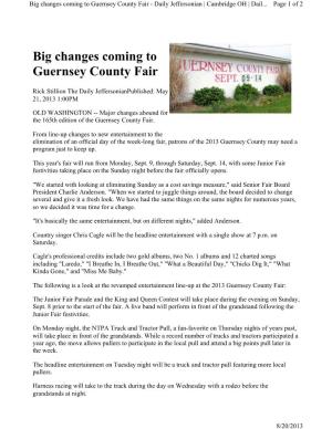 Big Changes Coming to Guernsey County Fair - Daily Jeffersonian | Cambridge OH | Dail