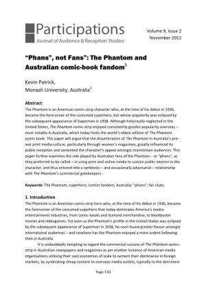 “Phans”, Not Fans”: the Phantom and Australian Comic-Book Fandom1
