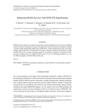 Enhancing Mobile Services with DVB-S2X Superframing