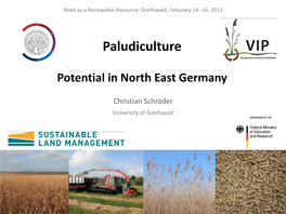Paludiculture Potential in North East Germany