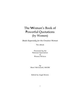 The Woman's Book of Powerful Quotations
