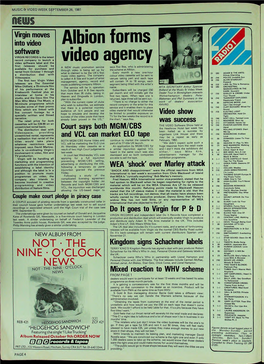 W MUSIC & VIDEO WEEK SEPTEMBER 26, 1981 Virgin