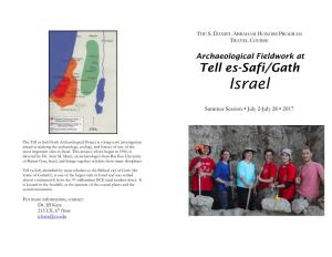 Archaeological Fieldwork at Tell Es-Safi/Gath Israel