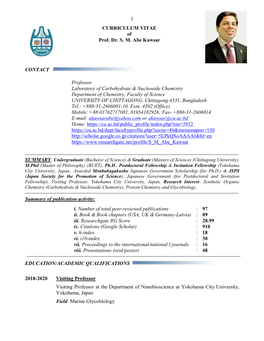 Curriculum Vitae of Mohammed M