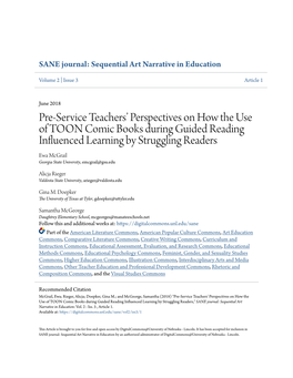 Pre-Service Teachers' Perspectives on How the Use of TOON Comic Books During Guided Reading Influenced Learning by Struggling