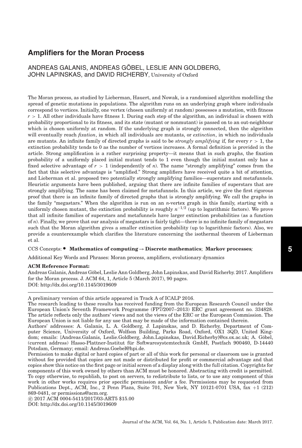 5 Amplifiers for the Moran Process