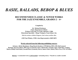Basie, Ballads, Bebop & Blues