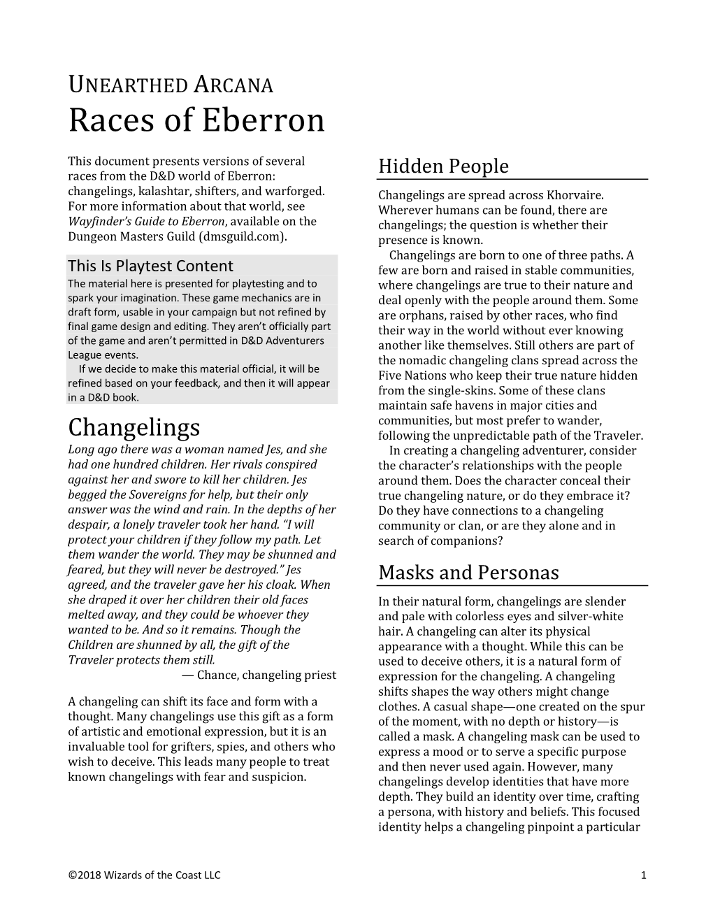 Races of Eberron