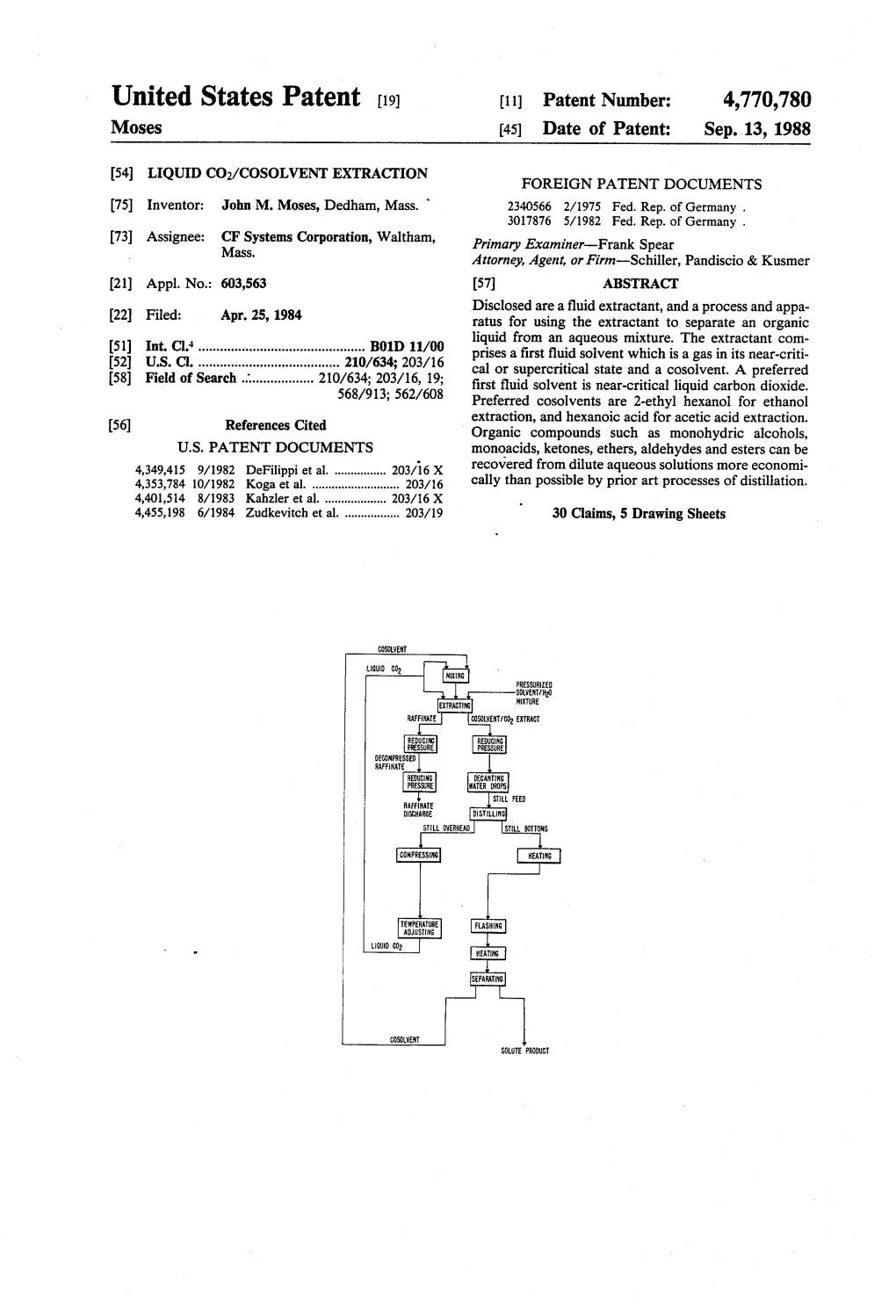United States Patent (19) 11 Patent Number: 4,770,780 Moses 45)
