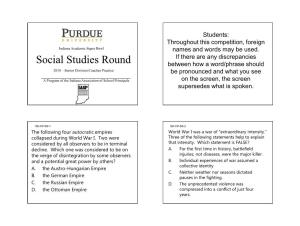 Social Studies Round Between How a Word/Phrase Should 2018 – Senior Division Coaches Practice Be Pronounced and What You See