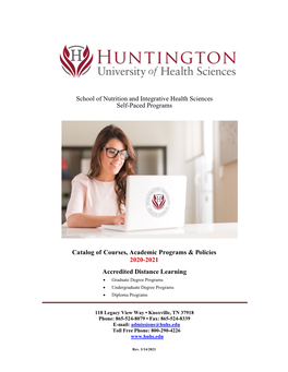 Huntington University of Health Sciences Self-Paced