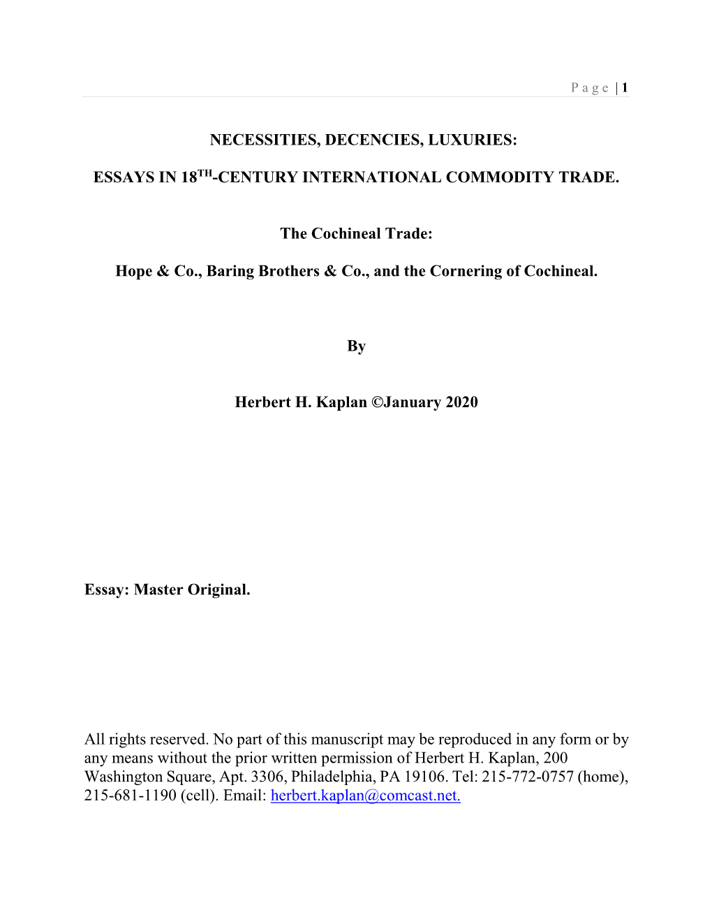 COCHINEAL TRADE ESSAY (Pdf)