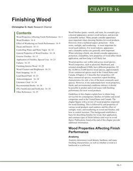 Finishing Wood