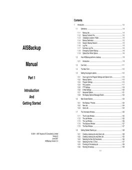 Aisbackup Manual