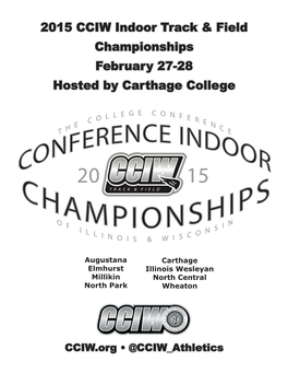 2015 CCIW Indoor Track & Field Championships February 27-28