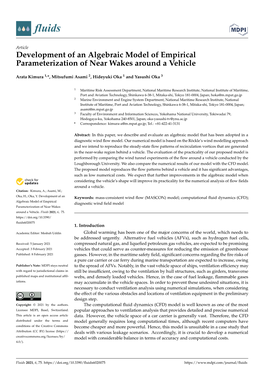 Development of an Algebraic Model of Empirical Parameterization of Near Wakes Around a Vehicle